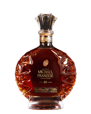 Bottle of Michael Franzese Collection aged 20 years on a white background